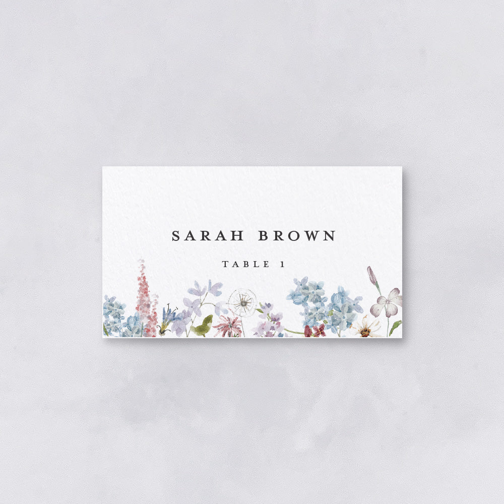Wild Flora Wedding Place & Escort Cards (Flat)