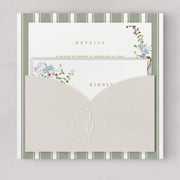 Wild Flora Square Wedding Invitation Pocket