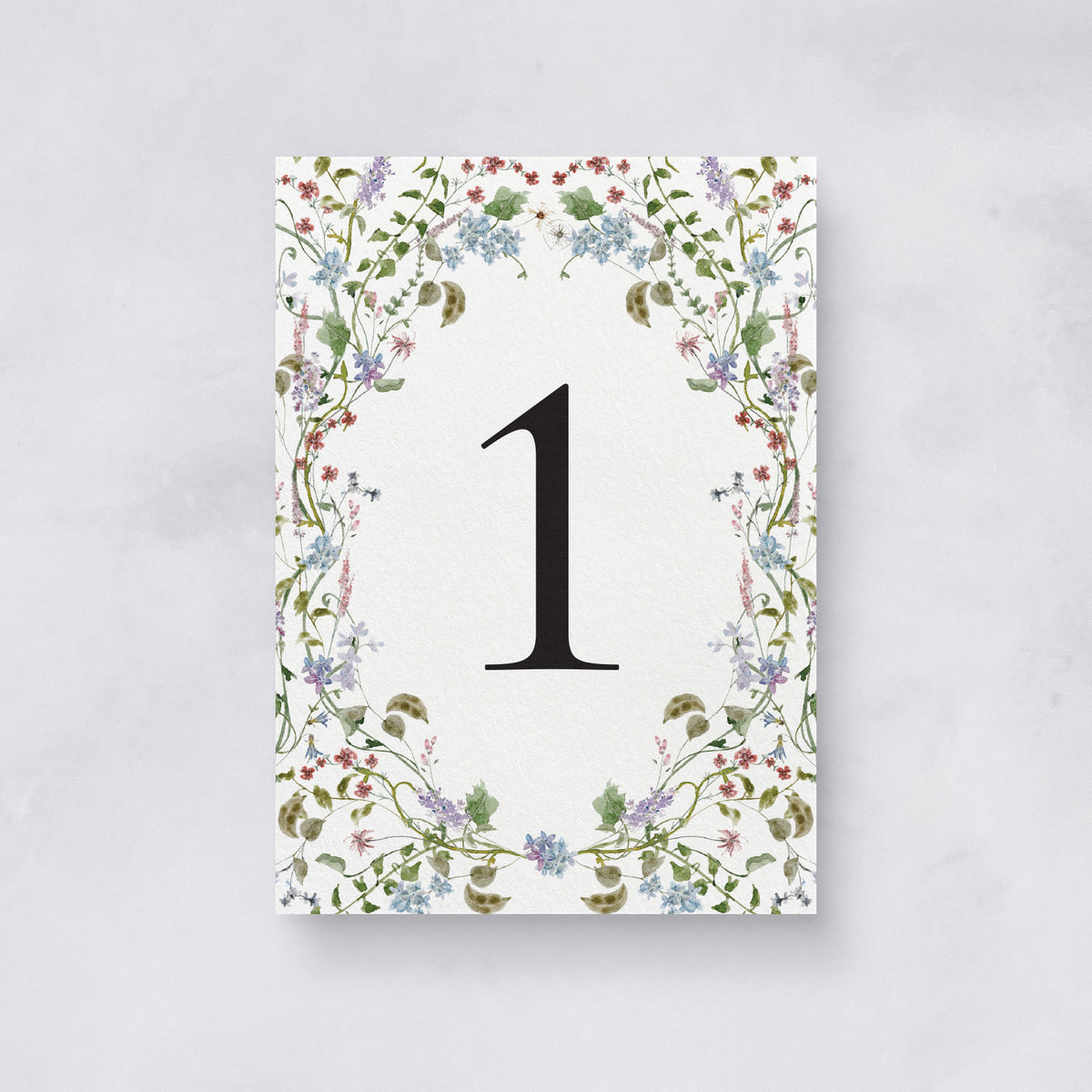 Wild Flora Wedding Table Numbers