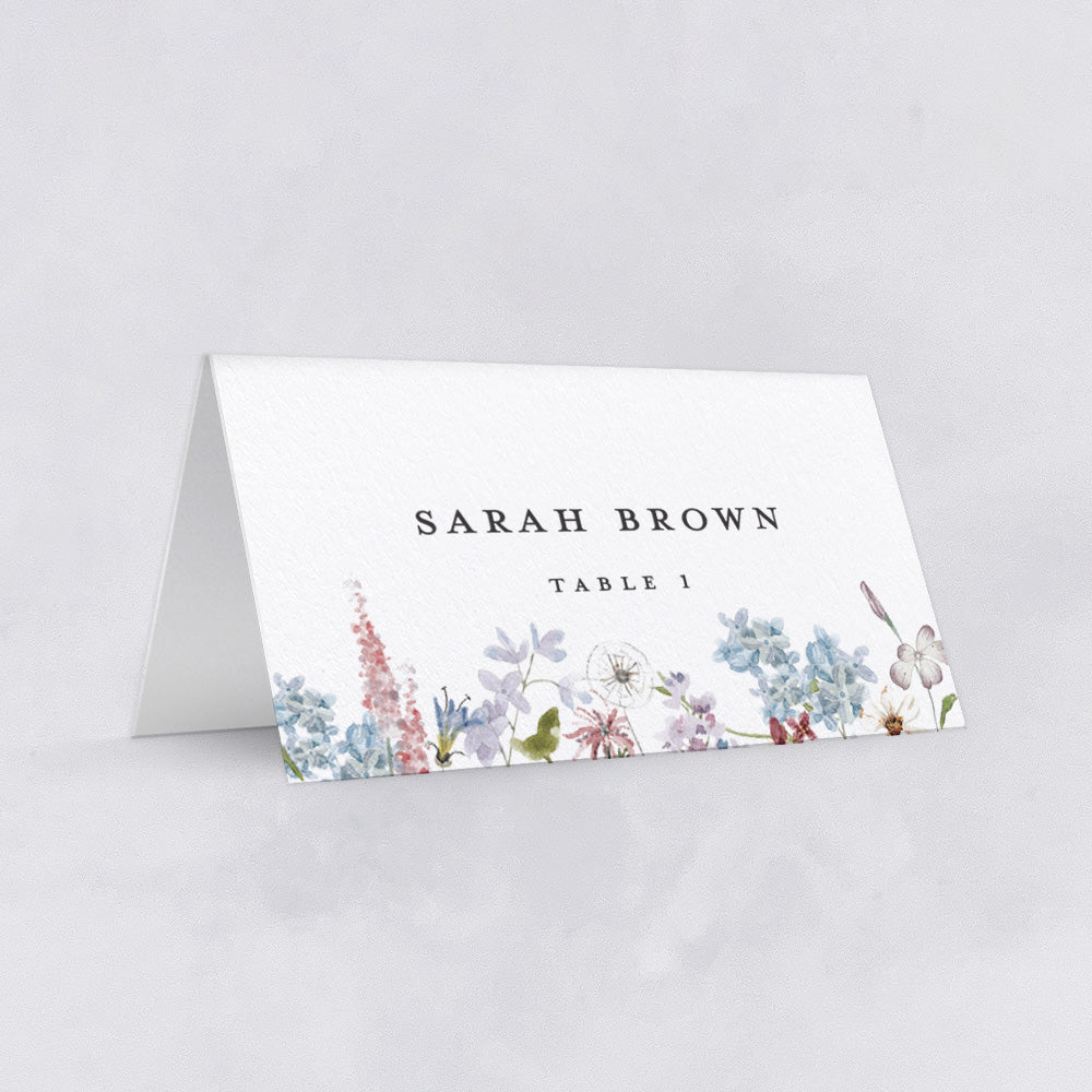 Wild Flora Place & Escort Cards (Tented)