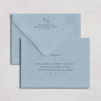 Classic Venue Wedding Invitation & Envelope