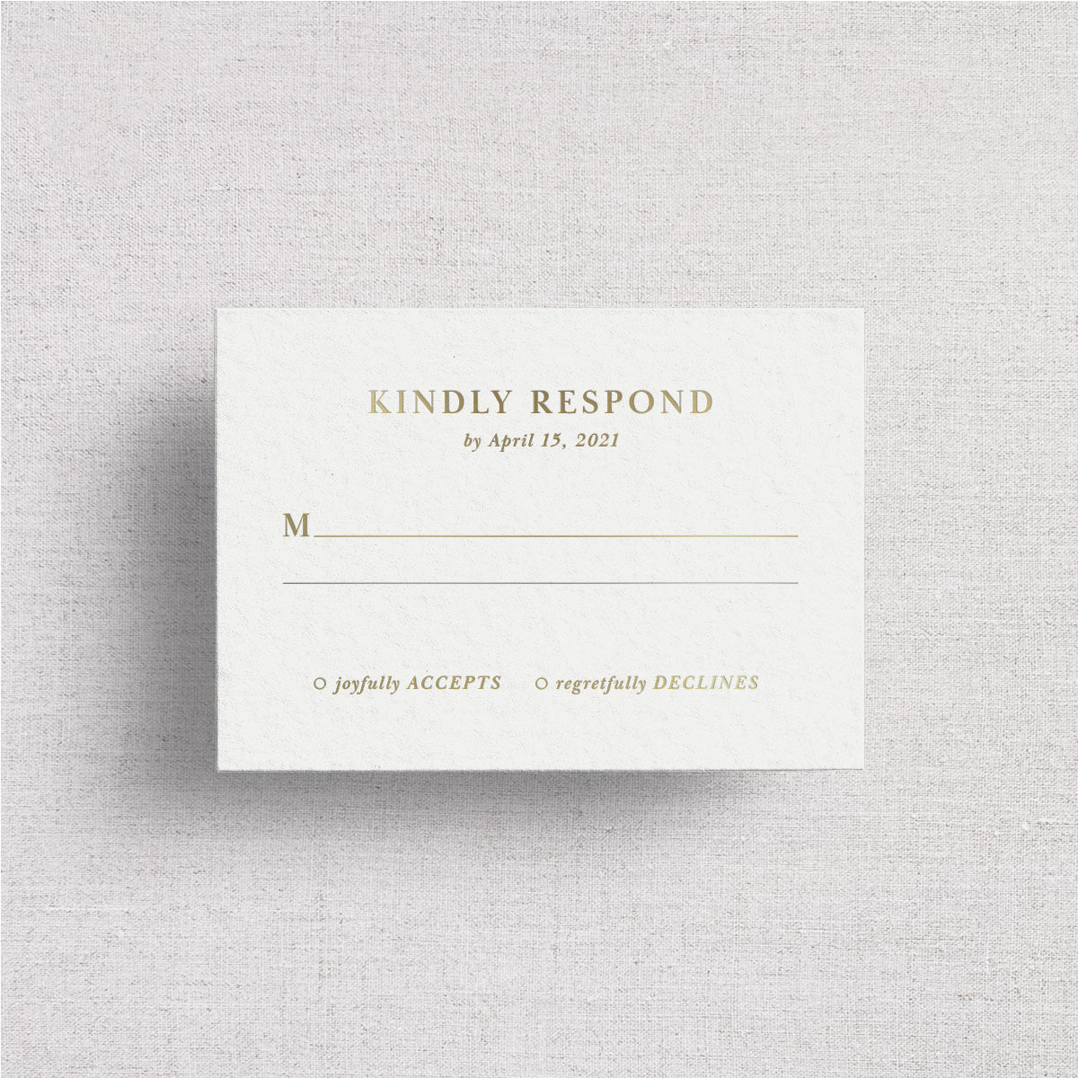 Classic Venue Wedding Reply Card + Envelope