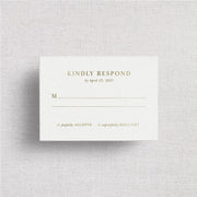 Classic Venue Wedding Reply Card + Envelope