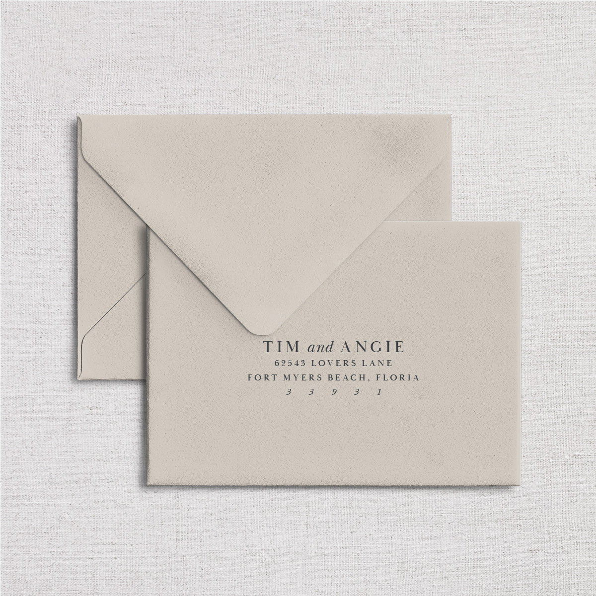 Classic Venue Wedding Reply Card + Envelope