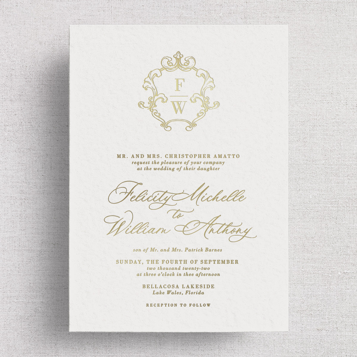 Savannah Wedding Invitation & Envelope