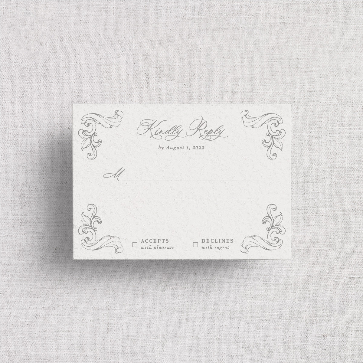 The Savannah Wedding Reply Card + Envelope