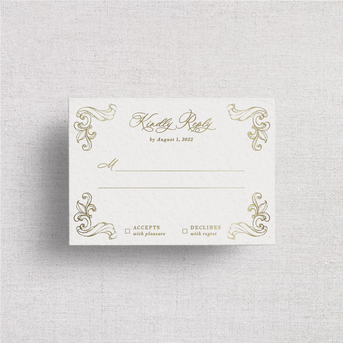 The Savannah Wedding Reply Card + Envelope