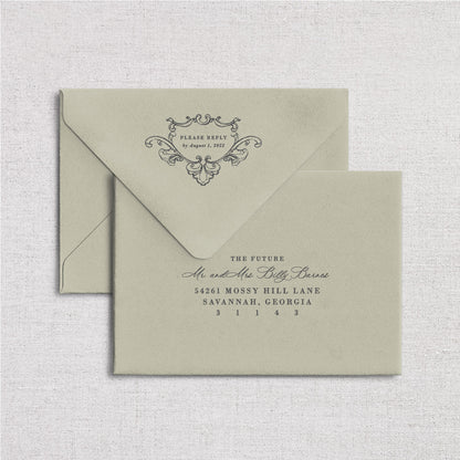 The Savannah Wedding Reply Card + Envelope