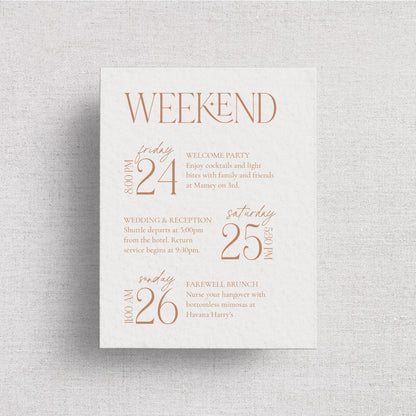 Sedona Wedding Weekend Card