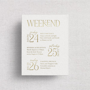 The Sedona Wedding Timeline Card