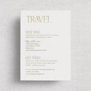 Sedona Wedding Information Card