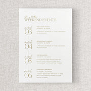 Newport Wedding Weekend Card