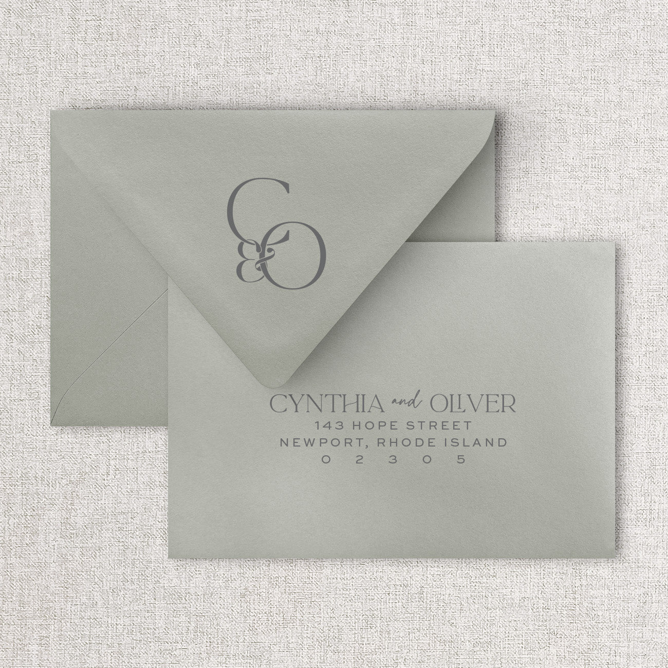 Newport Wedding Reply Card + Envelope