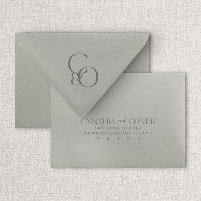 Newport Wedding Reply Card + Envelope