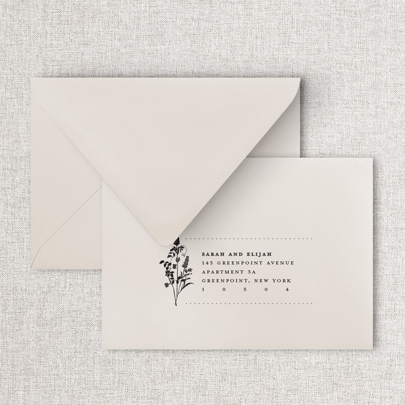 Wild Flora Wedding Reply Card + Envelope