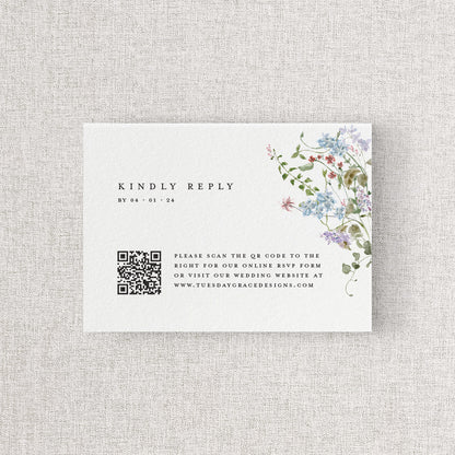 Wild Flora Wedding Website Card