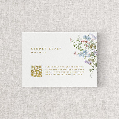 Wild Flora Wedding Website Card