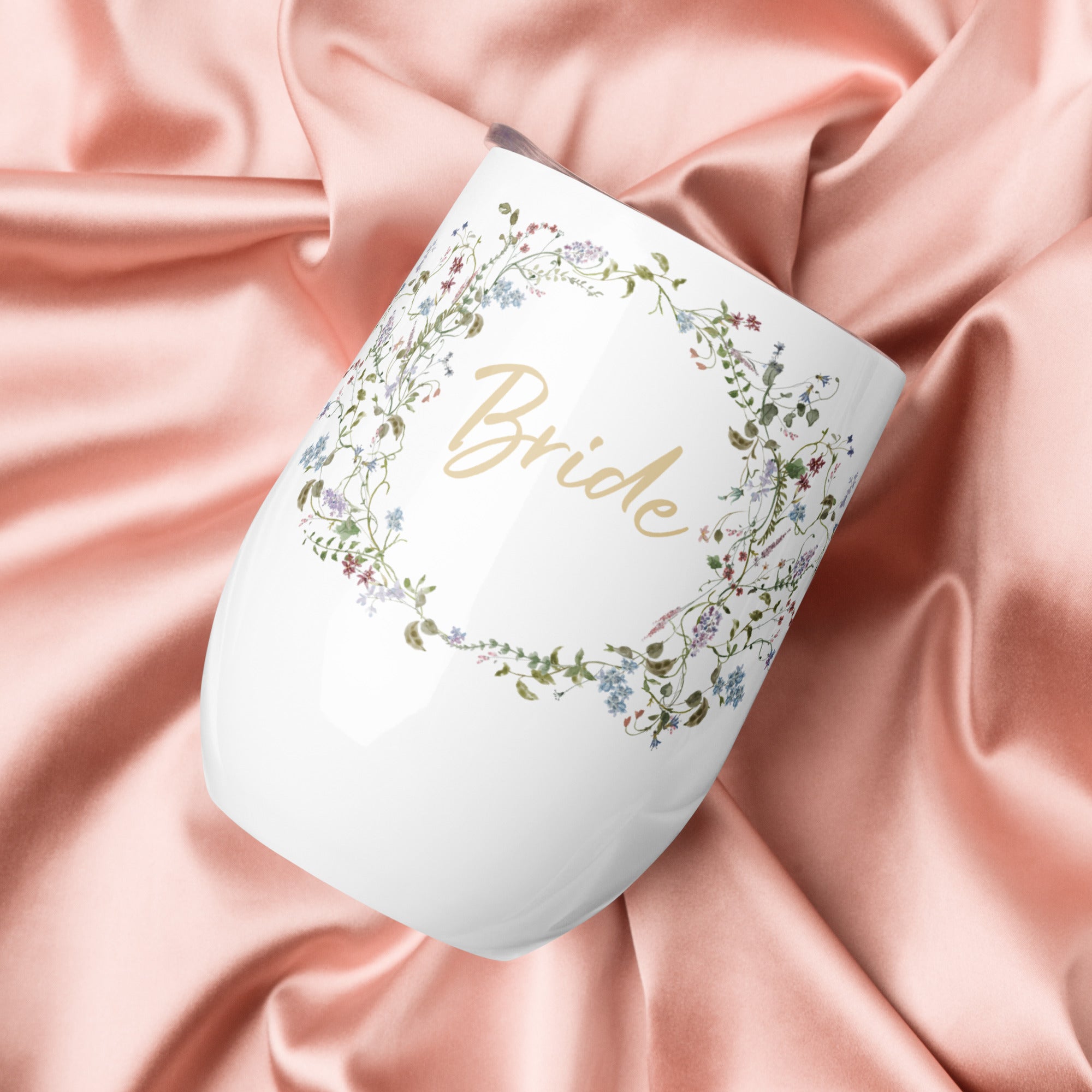 Wild Flora "Bride" Wine Tumbler